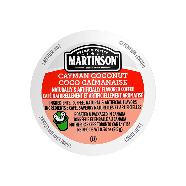 Martinson Coffee Cayman Coconut Single Serve Pods (Case of 96)