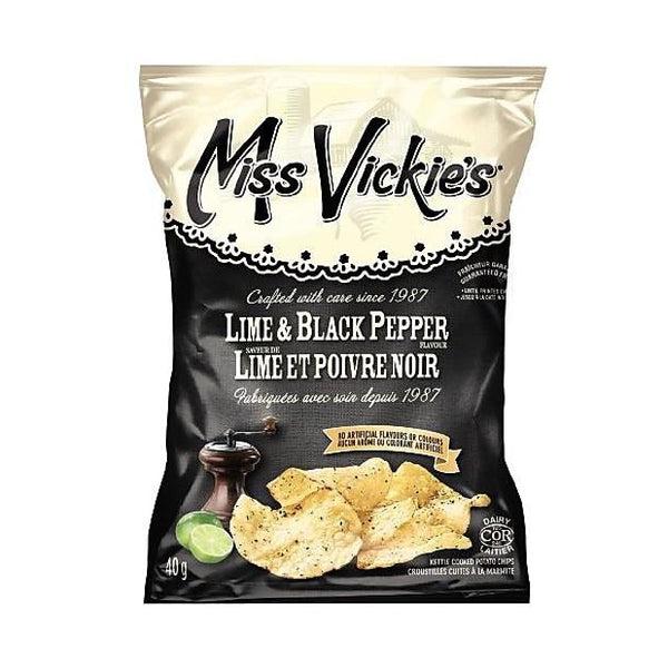 Bulk Miss Vickie's Lime & Black Pepper Chips (Box of 40 Bags)