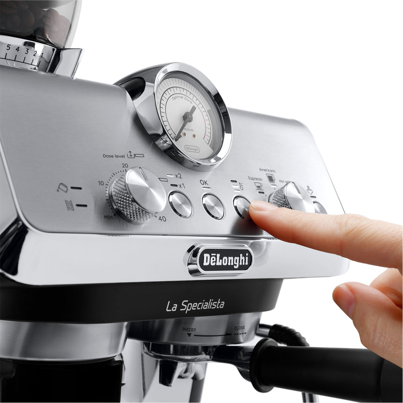 DeLonghi La Specialista Arte Semi-Automatic Espresso Machine EC9155MB (Stainless Steel & Black)