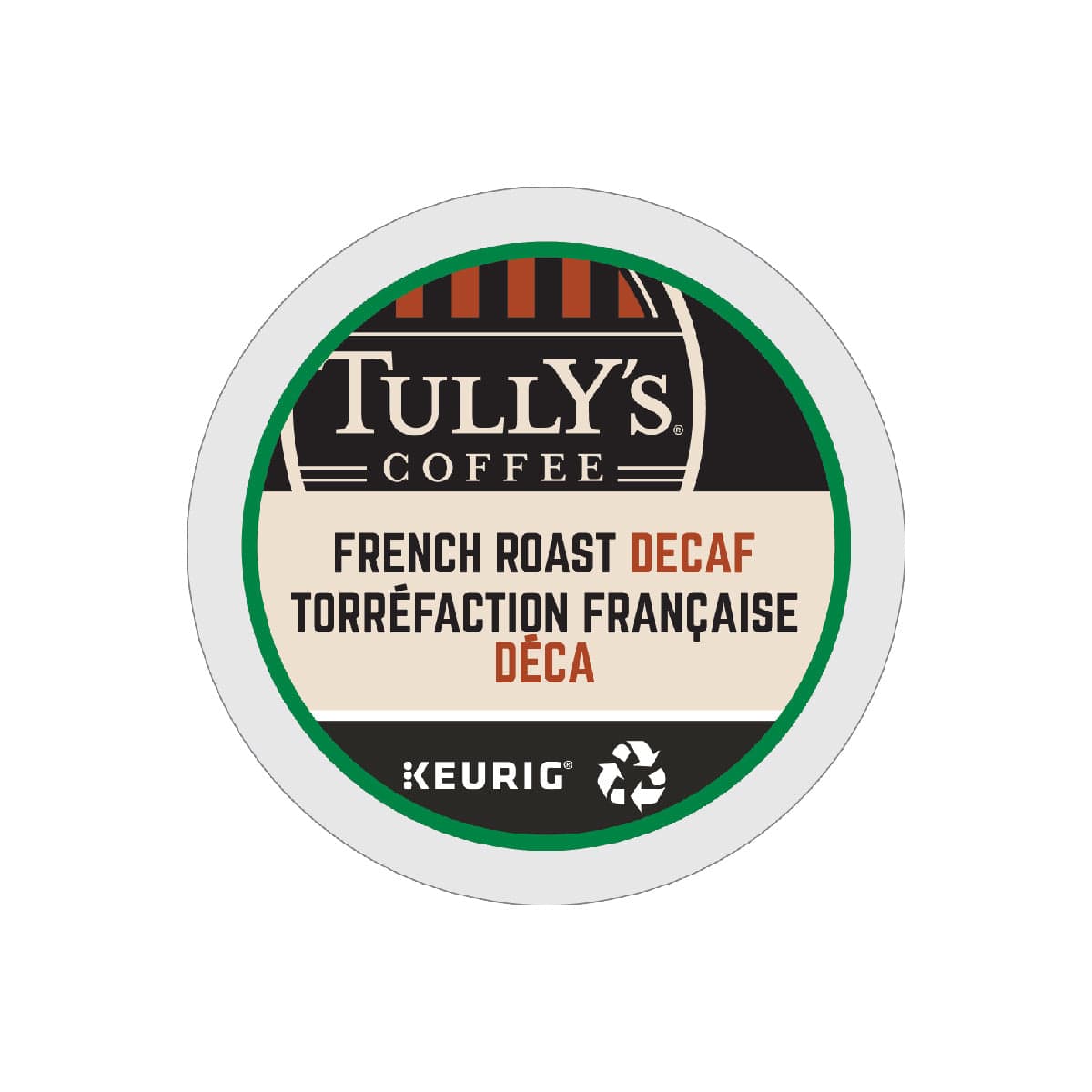 Tully's Decaf French Roast K-Cup® Recyclable Pods (Box of 24) K-Cups Tully's