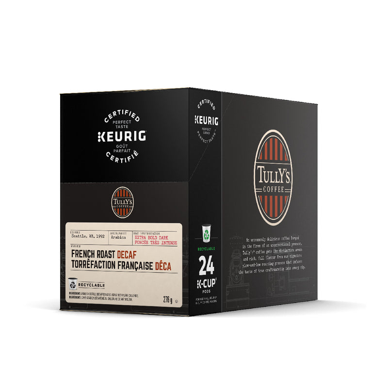 Tully's Decaf French Roast K-Cup® Recyclable Pods (Box of 24)