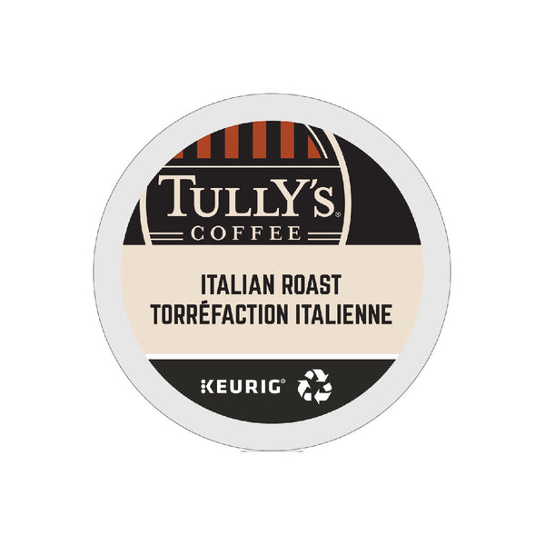 Tully's Italian Roast K-Cup® Recyclable Pods (Box of 24) - Best Before Nov 15th, 2023