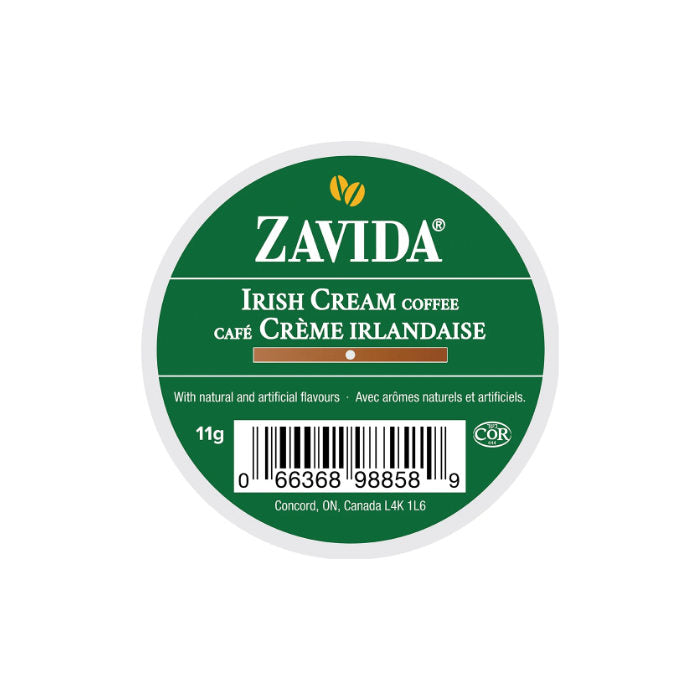 Zavida Irish Cream Single-Serve Coffee Pods (Box of 24)